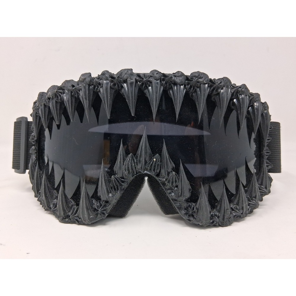 Punk Style Ski Goggles Black Plastic Frame Shield. R